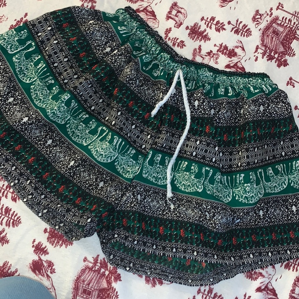 xs silky elephant shorts from India!